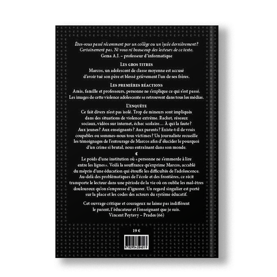 Quatrième de couverture de L’Âge de la colère de Nando J. López